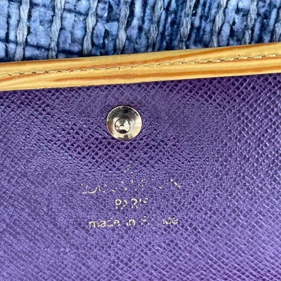 Vintage Louis Vuitton Wallet Epi Leather Etui Papier Porte Tresor Made France - Picture 11 of 12